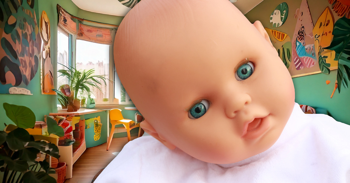 Puppe im Kinderzimmer