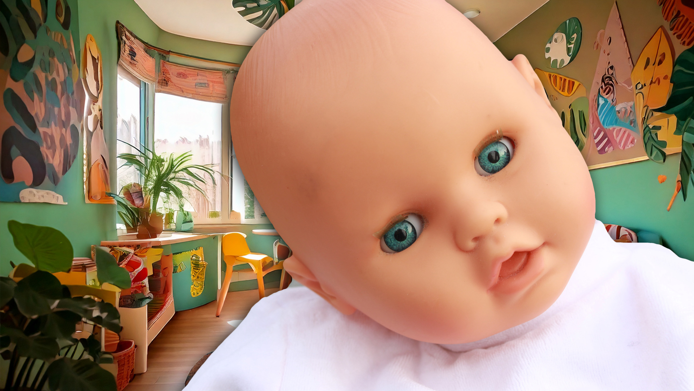 Puppe im Kinderzimmer